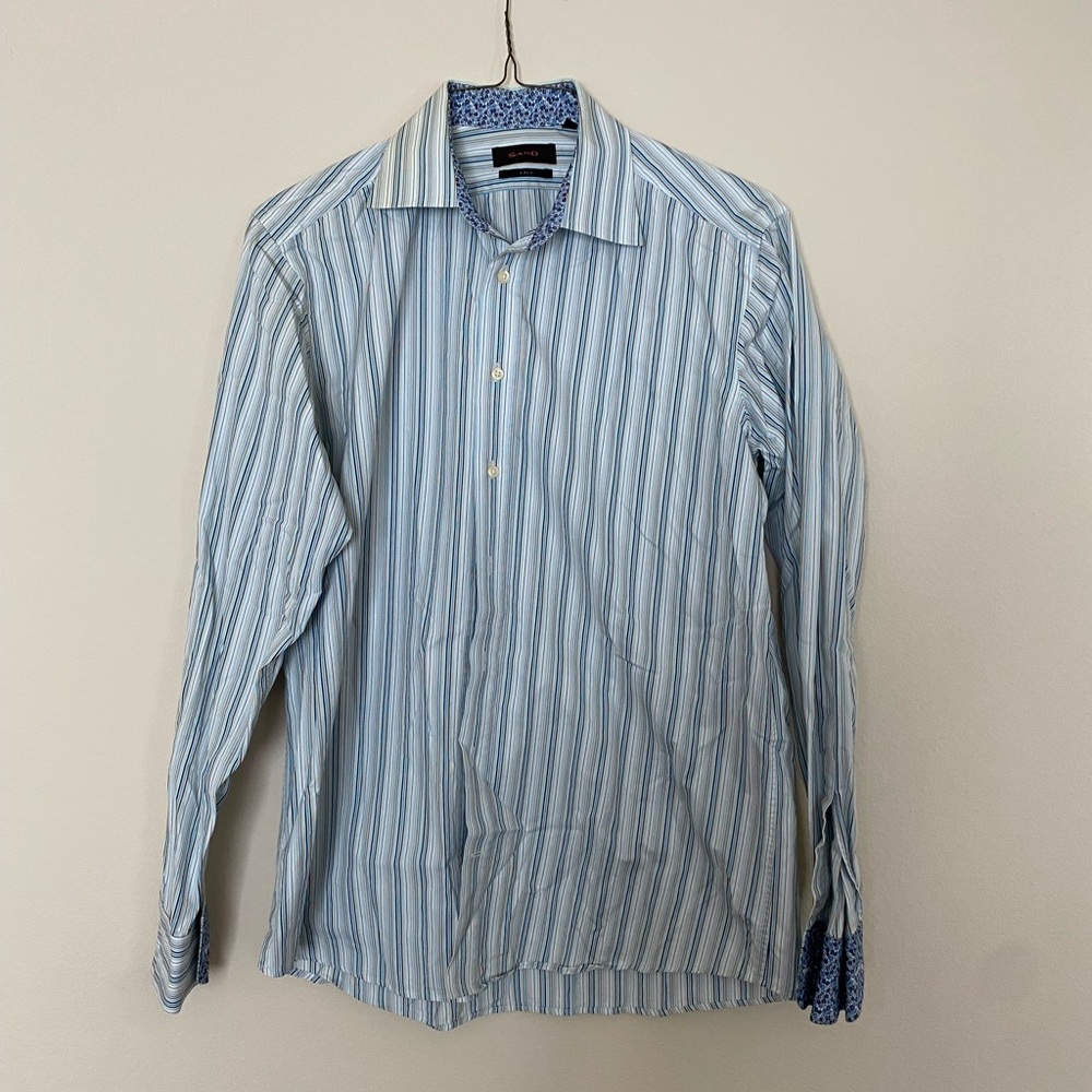 SanD 2Ply Portugal Striped Multicolor Blue Shirt